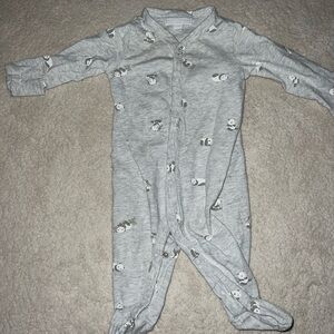 Panda Gray One Piece Footies for Ultimate Comfort